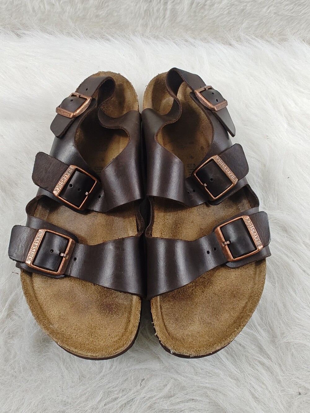 Birkenstock Milano Sandals Men's Brown Leather Sling Back - EU 43 (US 10